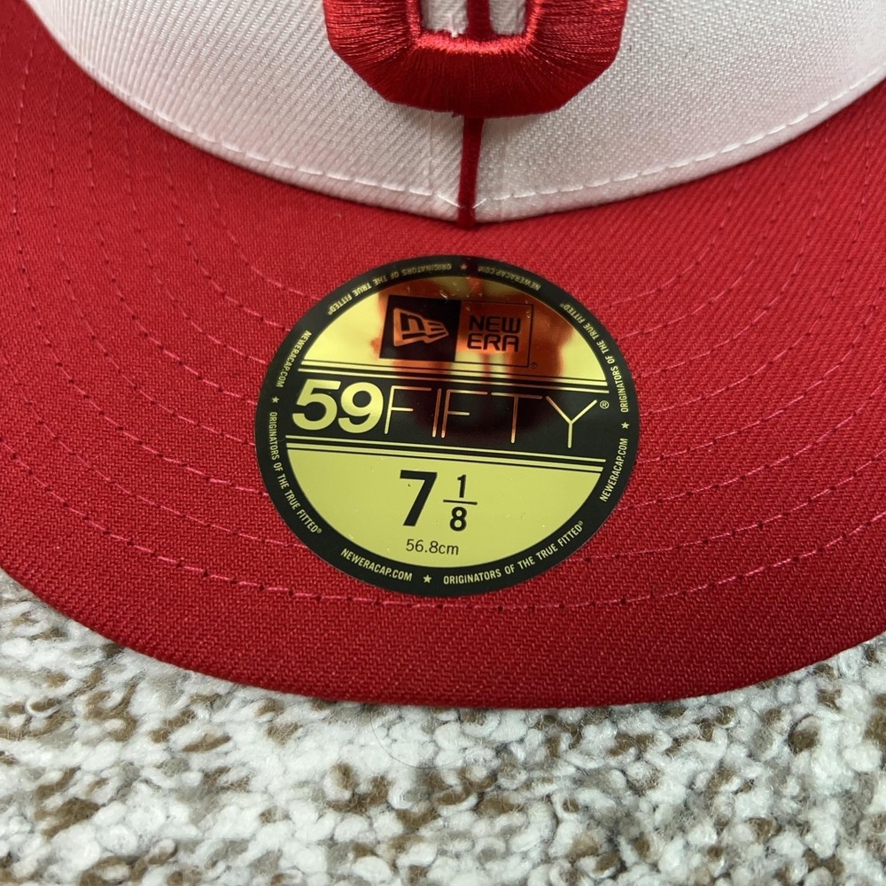 Pittsburgh Crawfords Mens Hat Fitted 7 1/8 Red New Era 59Fifty Negro Leagues - Picture 2 of 11